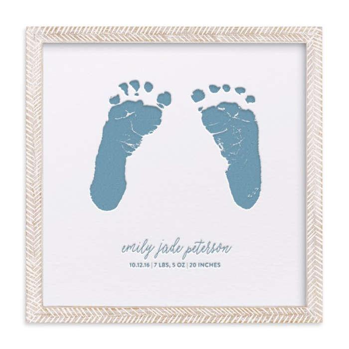 Minted Custom Footprints Letterpress Art