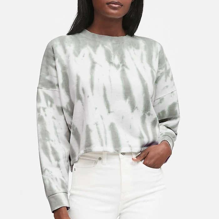 Banana Republic Cropped Tie-Dye Sweatshirt