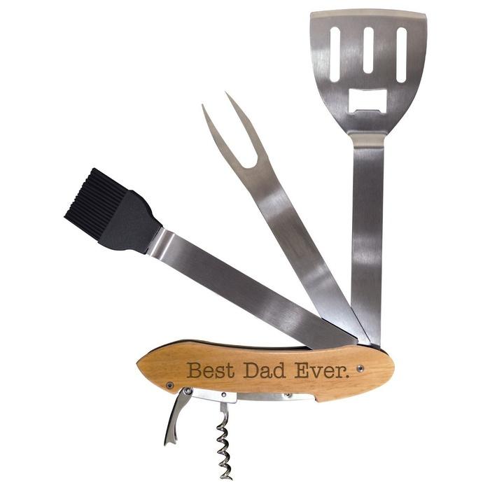 Dad Best Dad Ever BBQ Grill Multi Tool Barbecue Spatula Grilling Accessories