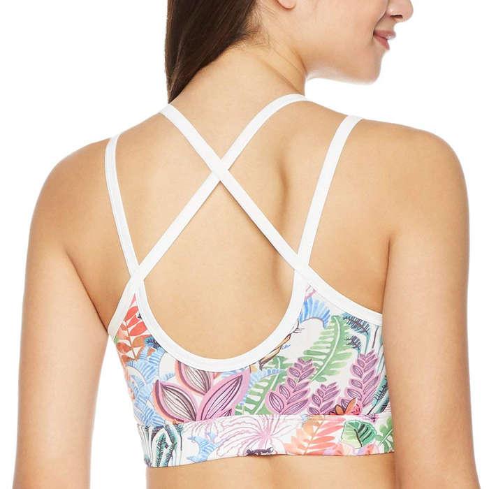 7Goals Printed Tropical Strappy Sports Bra