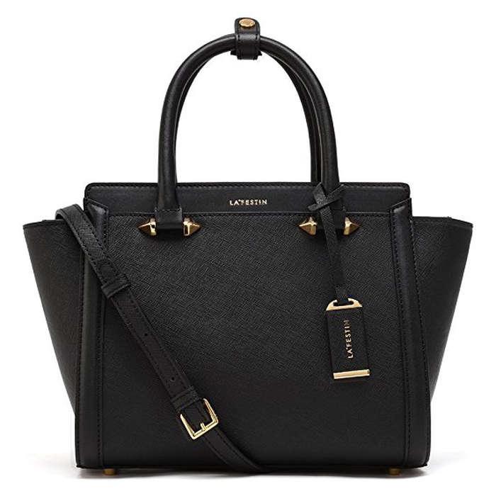 LA'FESTIN Brand Genuine Leather Top Handle Handbag, Was $100 Now