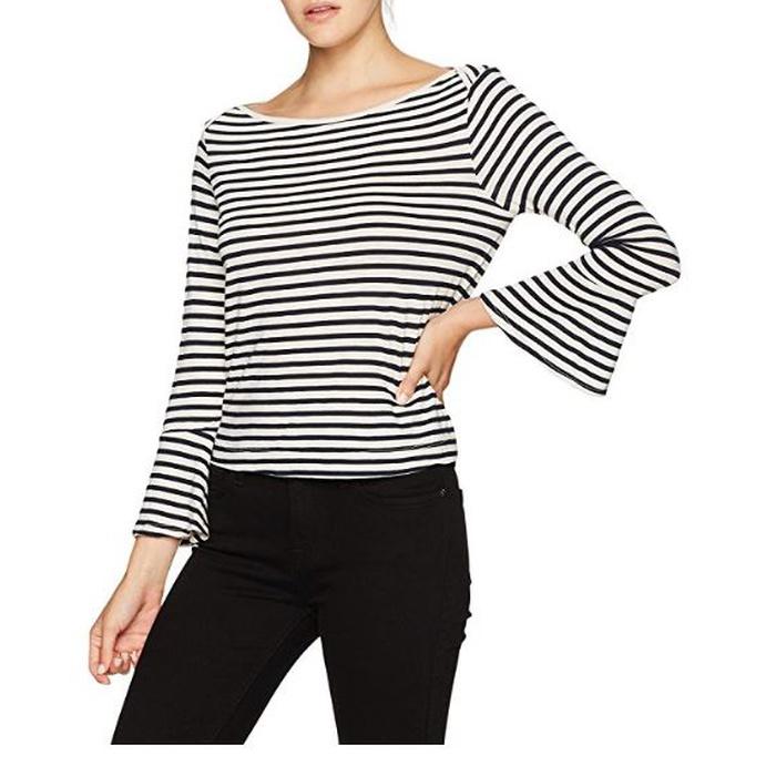 Splendid French Stripe Top with Bell Sleeve
