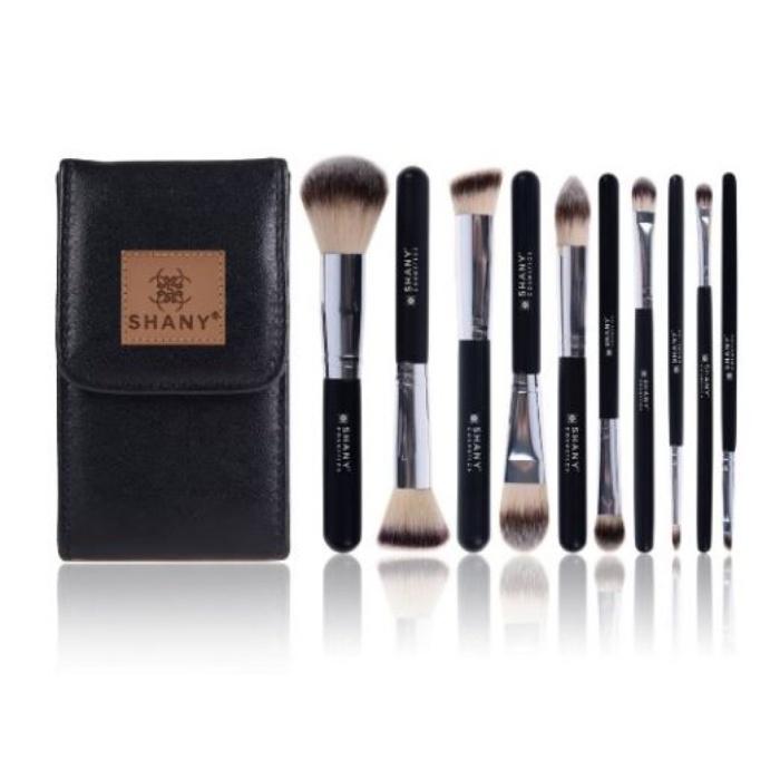 SHANY Ombre Pro 10 Piece Essential Brush Set with Travel Pouch