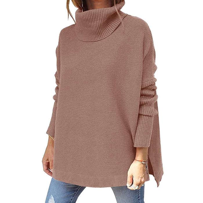 Lillusory Oversized Turtleneck Sweater