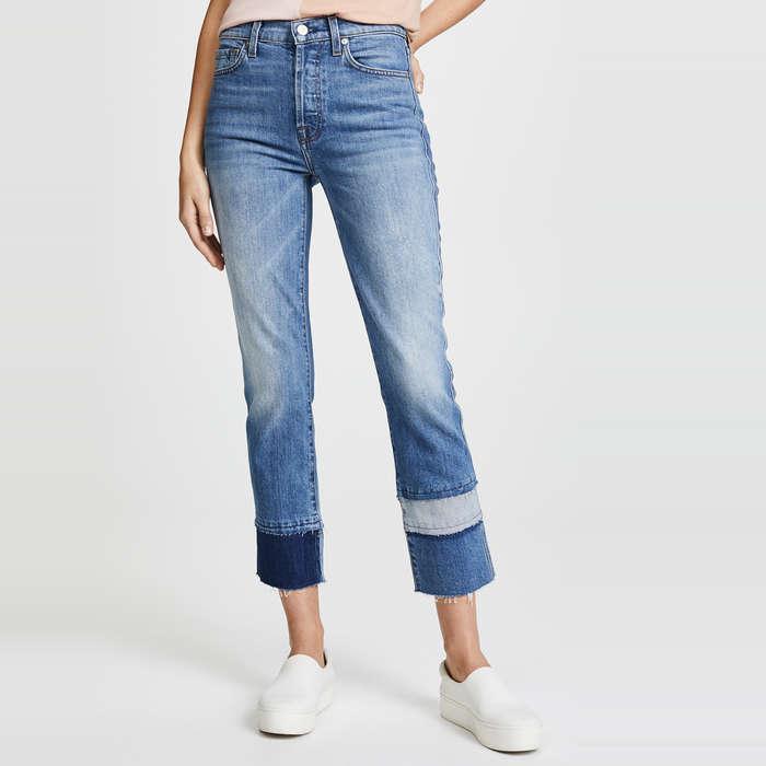 7 For All Mankind Edie Fray Cuff Jeans