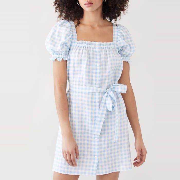 Sleeper Brigitte Linen Mini Dress