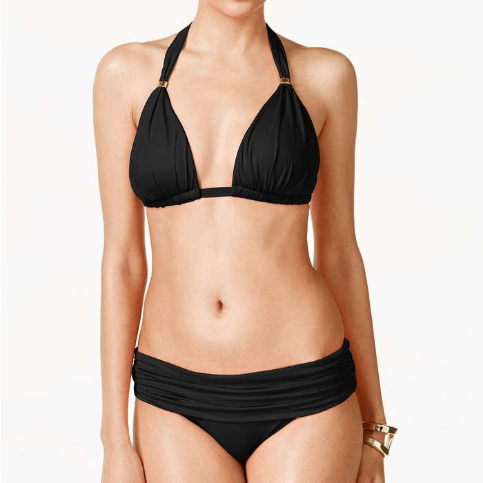 Lauren Ralph Lauren Triangle Halter Bikini Top & Hipster Bottoms