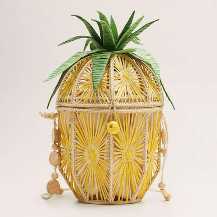 Mango Pineapple Raffia Bag