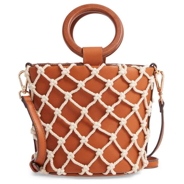 Street Level Knotted Cage Bucket Bag