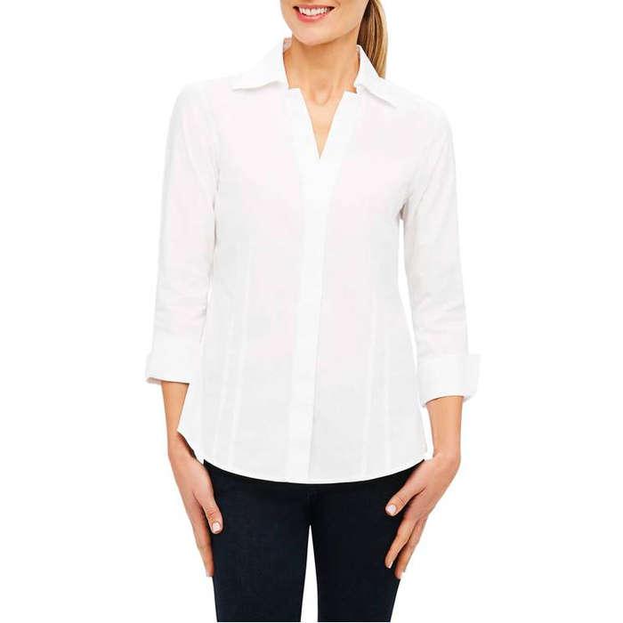 White Button-Down Shirts For Petites | Rank & Style