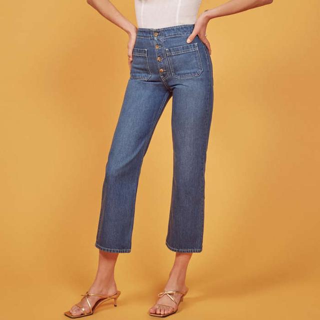 Button-Front Jeans | Rank & Style
