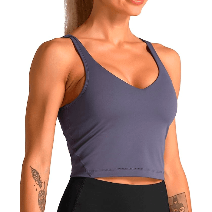 Workout tanks with built in best sale bra