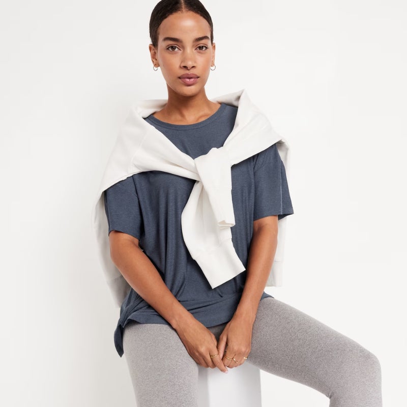 tunic length athletic tops