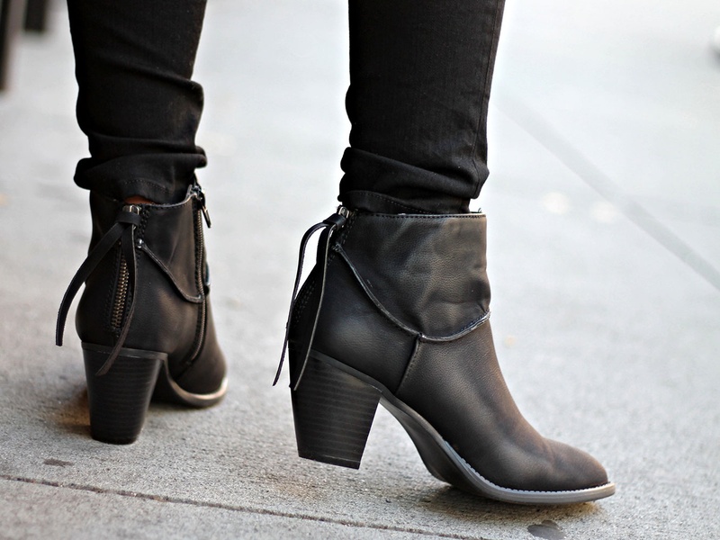 Silence   Noise Half-Stacked Heeled Ankle Boot | Rank & Style