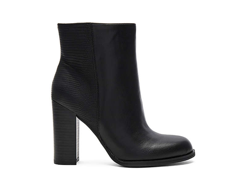 black block heel booties