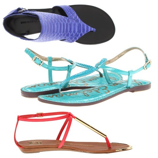 bright flat sandals