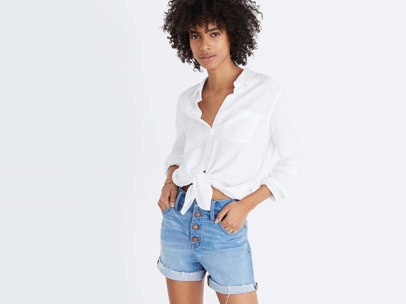 best denim shorts for moms