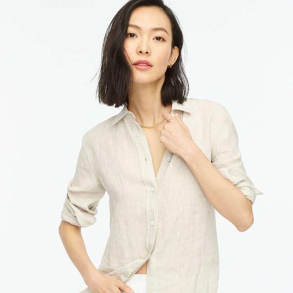 Cotton Linen Shirts for Women Summer Comfy Lightweight Casual Tops 3/4 Sleeve Button Tees Shirts Cotton Linen Shirts for Women Summer Comfy Lightweight Casual Tops 3/4 Sleeve Button Tees Shirts