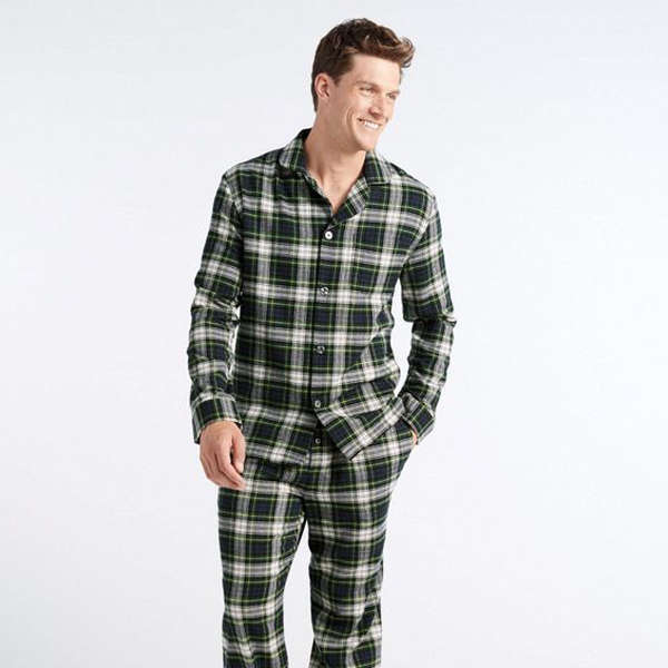 DAVID ARCHY Mens Cotton Short Henley Sleepwear Classic Button-Down Pajamas Set