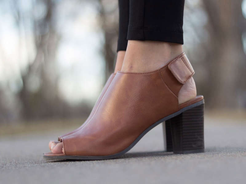 open toe long boots