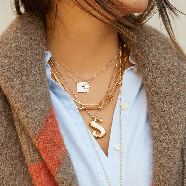 Monogram Pendant Necklace Anthropologie 