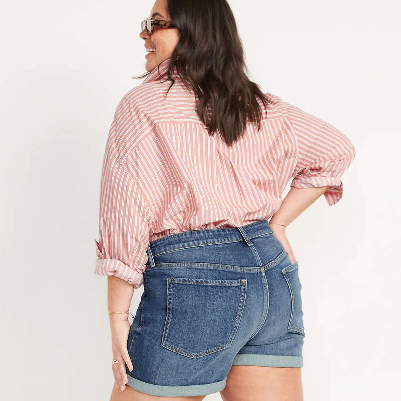 best denim shorts for plus size
