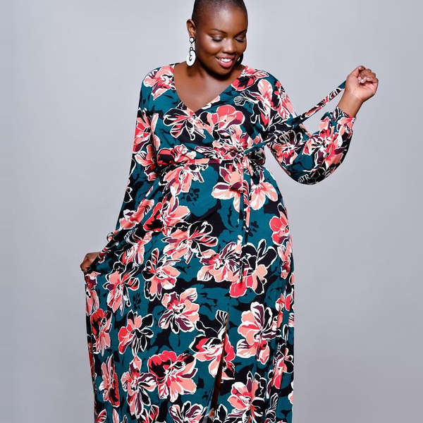 plus size maxi with sleeves