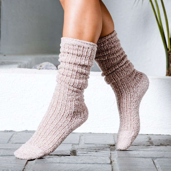 TTCPUYSA 3/5/7 Pairs of Womens Socks Plush Soft Microfiber Fuzzy Slippers Socks Warm In Winter Household Bed Floor Socks 