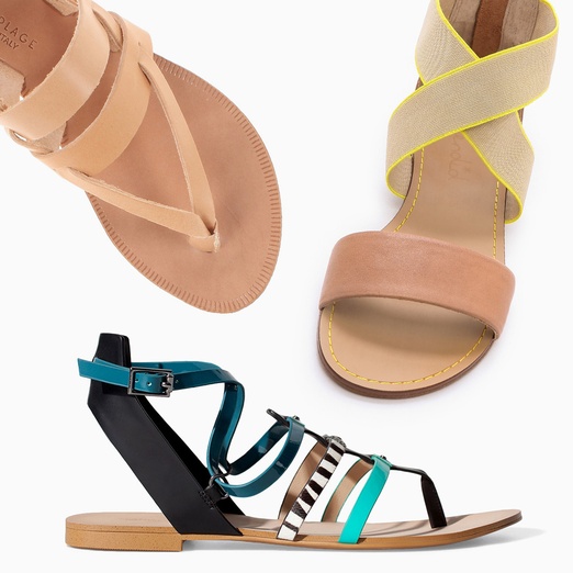 high strappy flat sandals