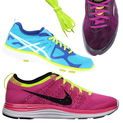 fashionable sneakers running shoes