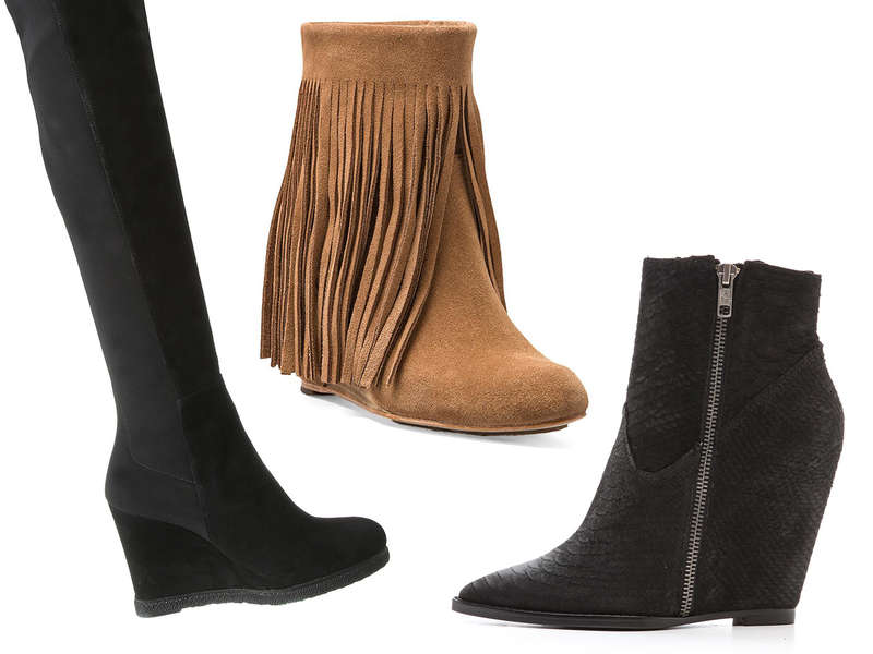 covered wedge boots