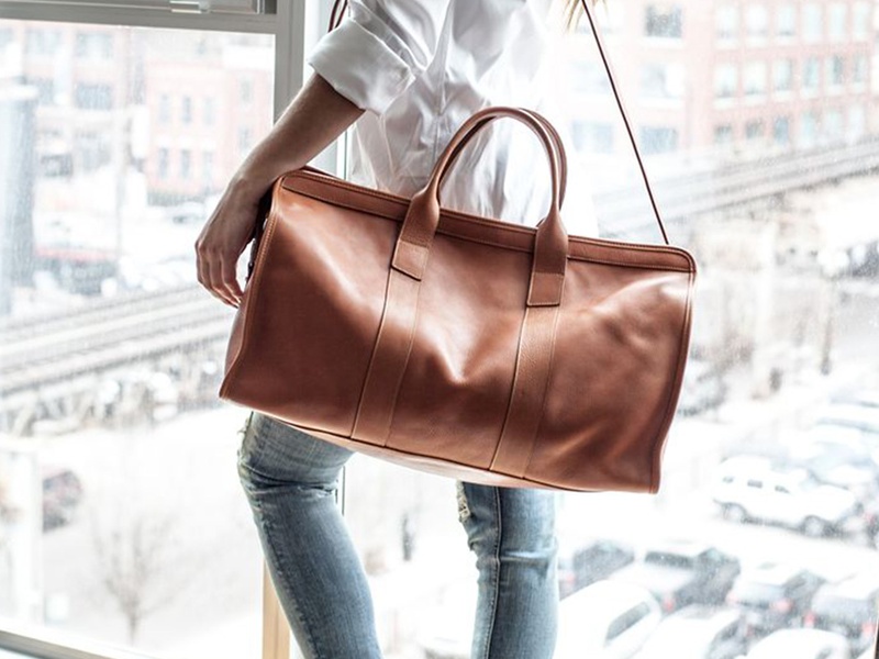 Cuyana Canvas and Leather Weekender Bag | Rank & Style