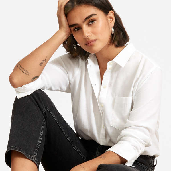 women's classic white dress shirt