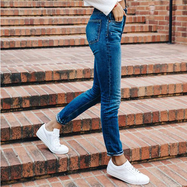 casual button comfy sneaker