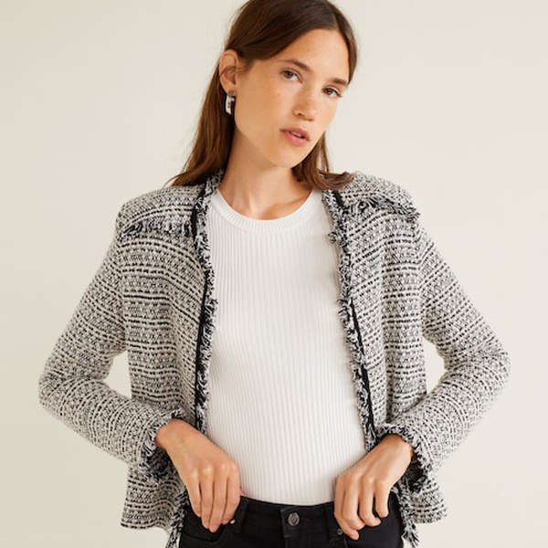 tweed blazer womens