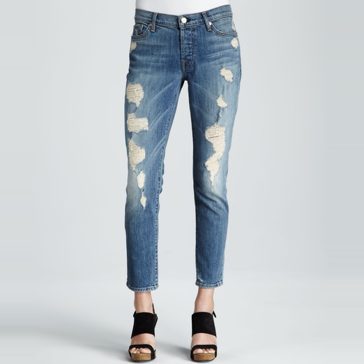 ripped jeans all the way down