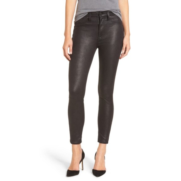 black coated denim