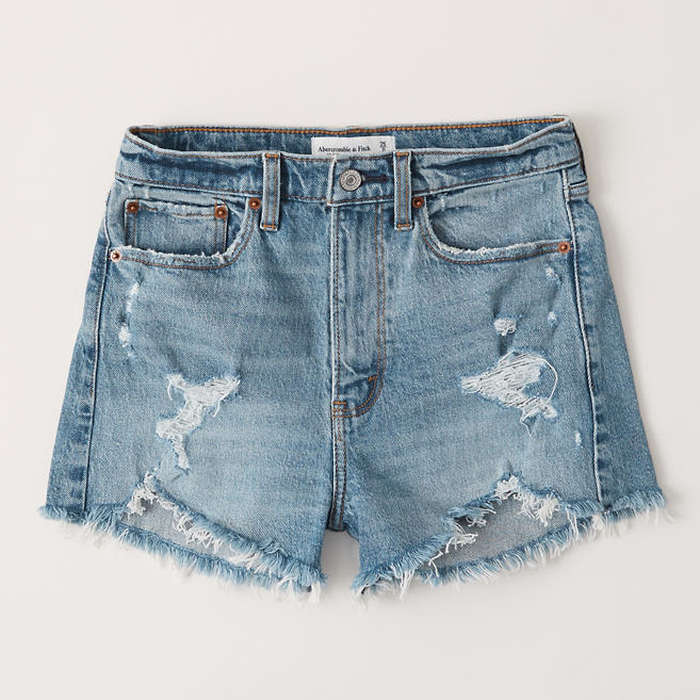 abercrombie and fitch jean shorts