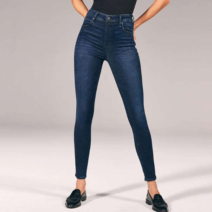 high rise super skinny ankle jeans abercrombie & fitch