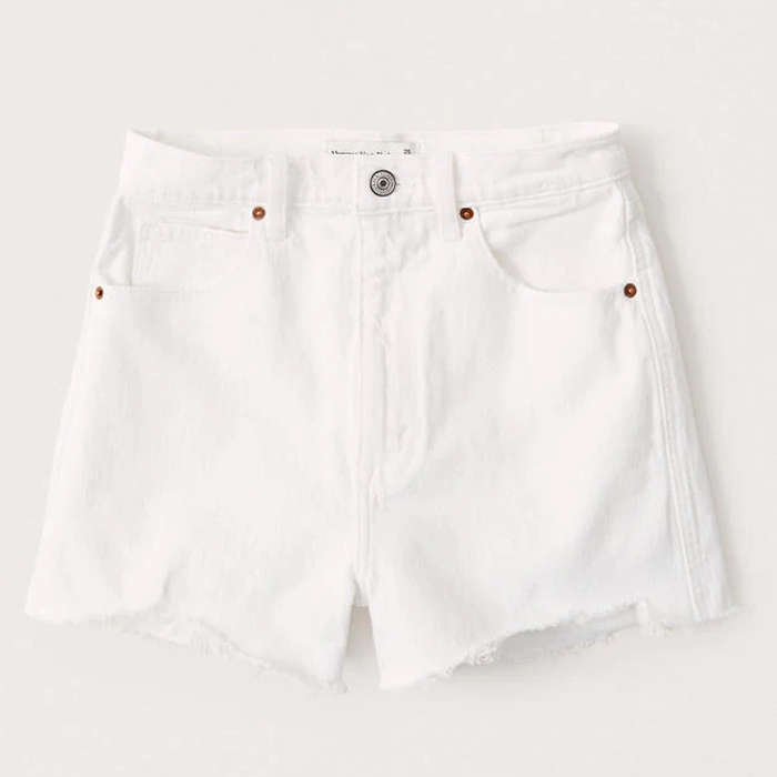 short white jean shorts