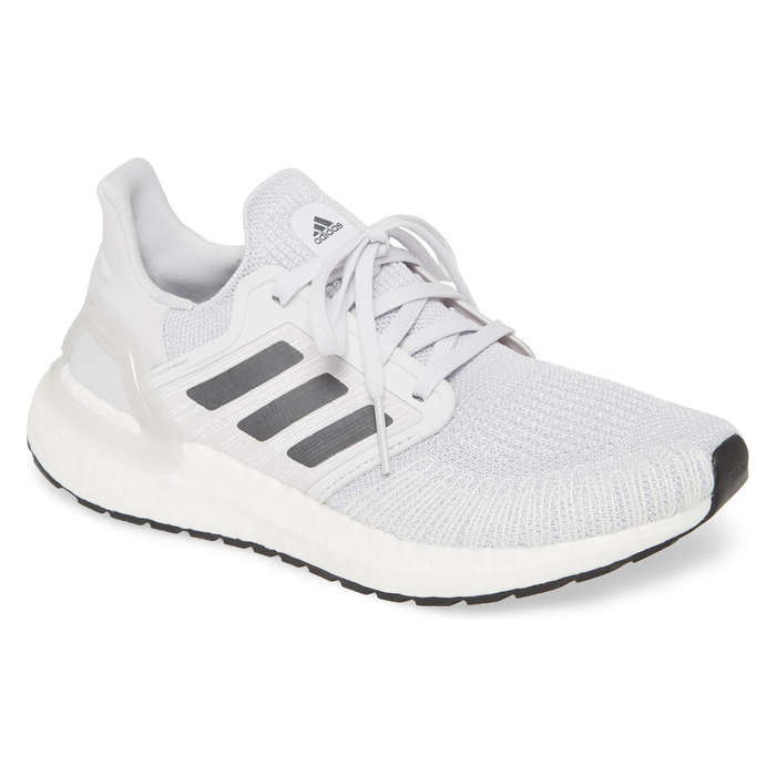 white adidas workout shoes