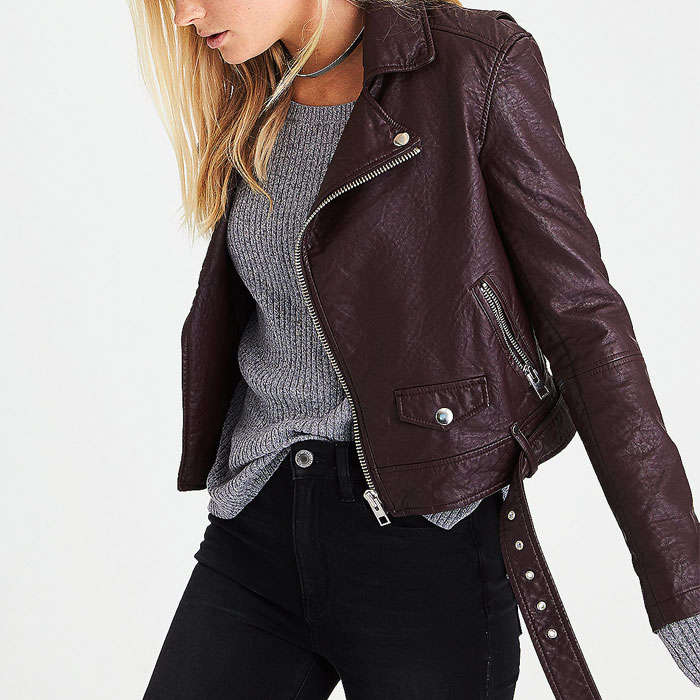 Aeo Faux Leather Moto Jacket