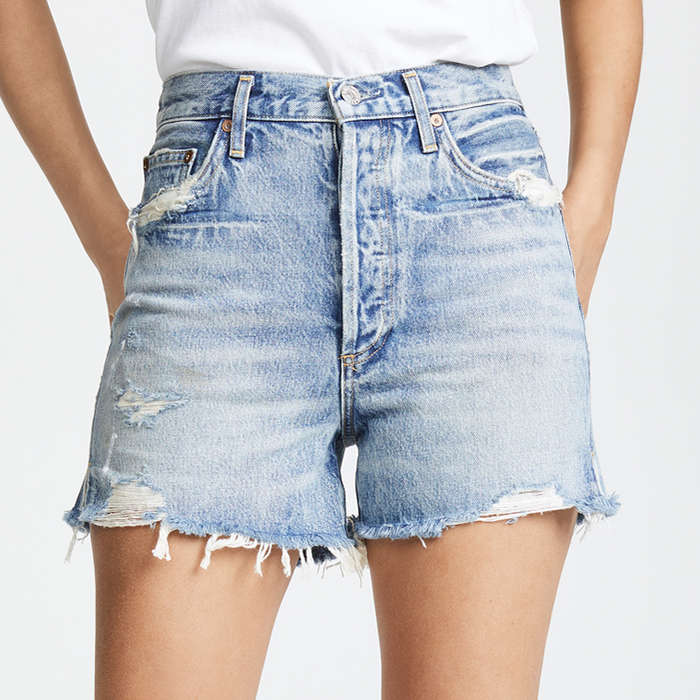 high waisted jean short