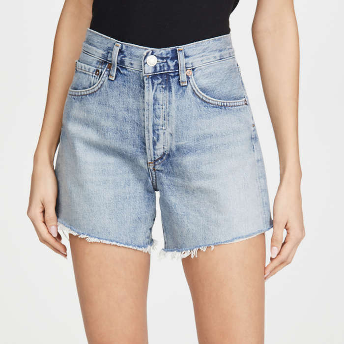 best high rise jean shorts