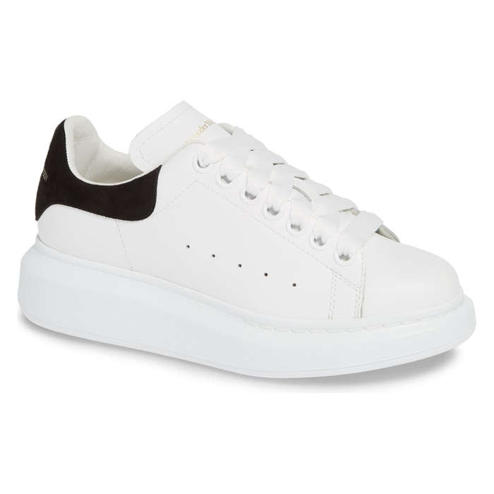 designer white leather sneakers