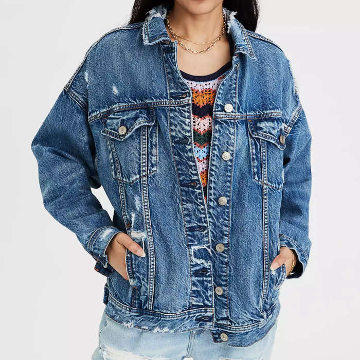 american eagle oversized jean jacket