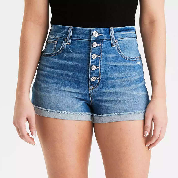 american eagle shorts high waisted