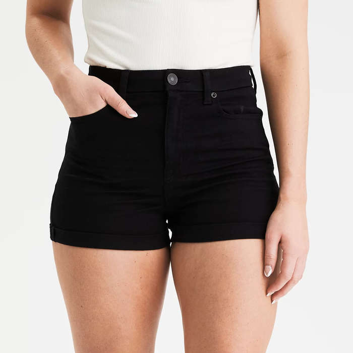 black denim shorts cheap