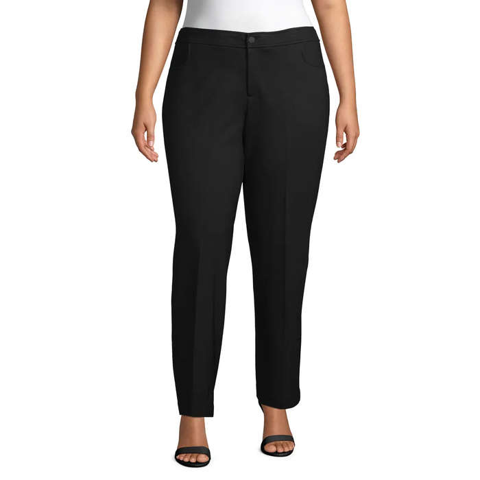 plus size work pants with pockets