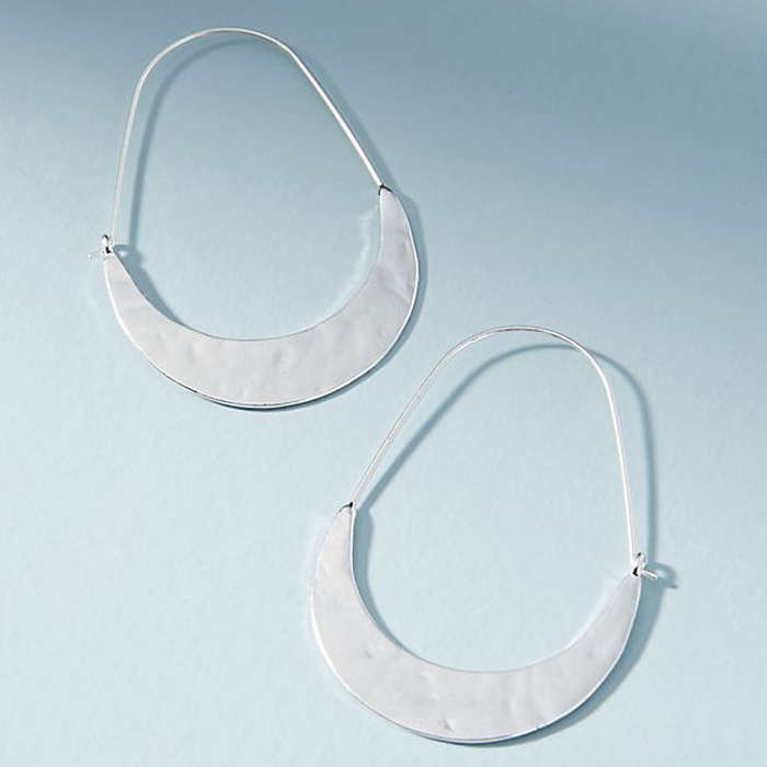 10 Best Hoop Earrings Rank Style Anthropologie Crescent Hoops